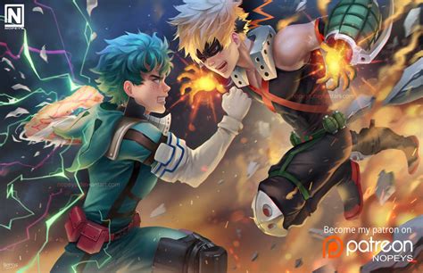 Deku Vs Bakugou By Nopeys On Deviantart