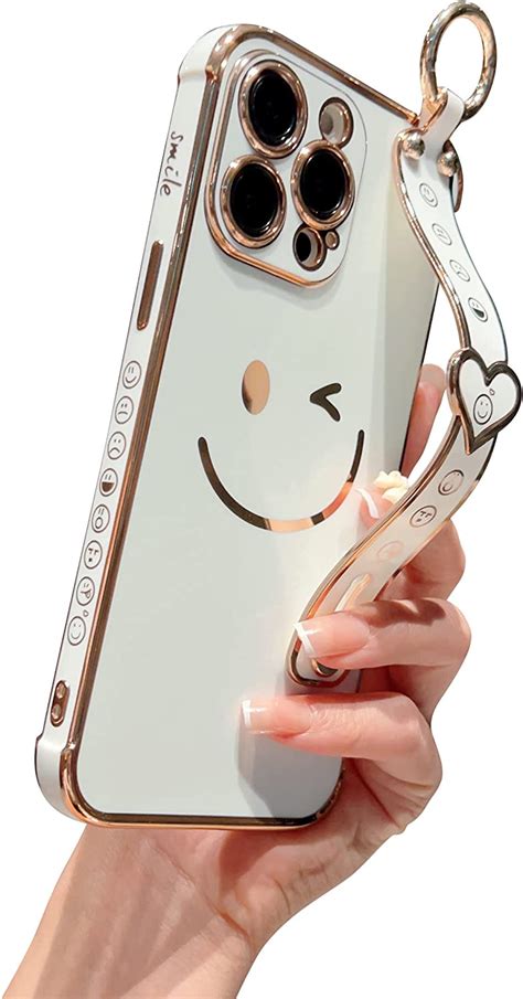 Hosgor Funda Para Iphone 13 Pro Max Con Correa Bonito Diseño Brillante De Tpu Suave