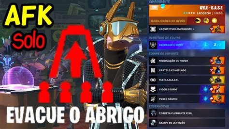 Como Fazer Evacue O Abrigo Ap S Atualiza O Solo Afk Fortnite Salve O