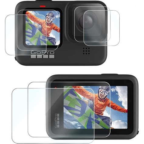 6 Pièces Caméra Protecteur d écran en Verre Trempé pour GoPro Hero 9