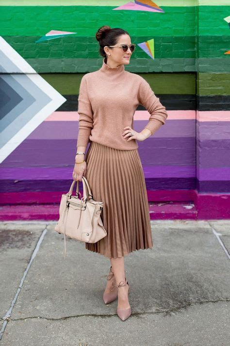 Asos Tan Pleated Skirt With Images Skirt Outfits Fall Fashion