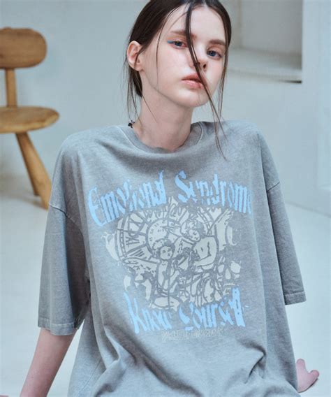 MUSINSA CPGN STUDIO Emotional Angel Pigment Short Sleeve Tee Ghost Gray