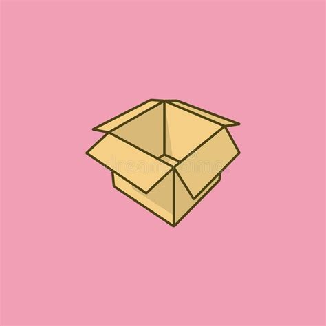 Empty Cardboard Box Vector Illustration Stock Vector Illustration Of