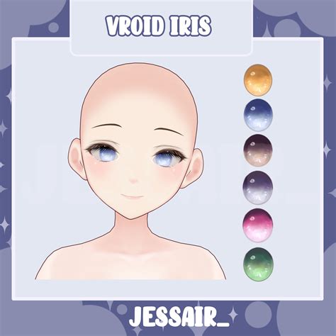 【vroid Iris Texture】ethereal Celestial Iris Colorful Jessairartshop Booth