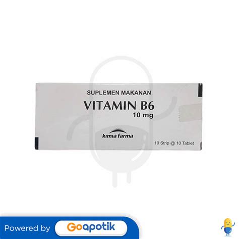 Vitamin B6 Kimia Farma 10 Mg Box 100 Tablet Kegunaan Efek Samping