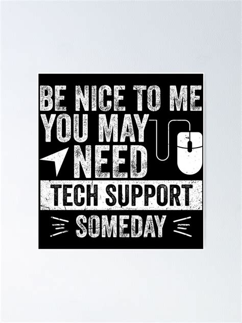 Funny Tech IT Support Helpdesk Novelty Joke Poster For Sale By