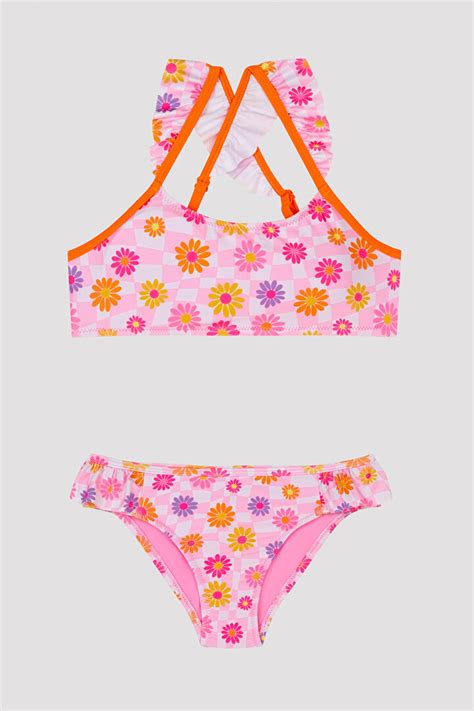 Gen K Z I Ek Desenli F Rf Rl Halter Bikini Tak M Plrn E Iy Mix Ok Renkli Penti