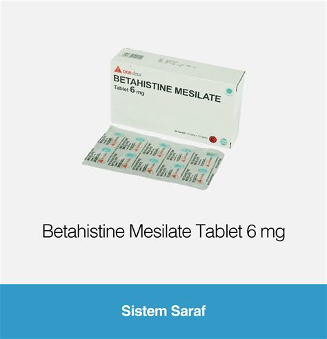 Betahistine Mesilate Tablet 6 Mg Kegunaan Efek Samping Dosis OGB Dexa