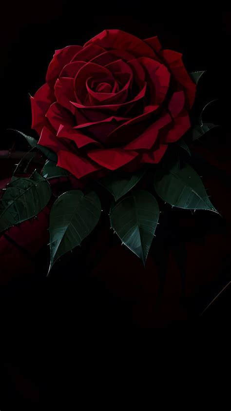 Red Rose Wallpaper Art for Aesthetic Lovers