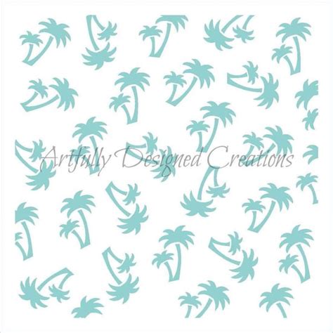 Palm Tree Stencil Etsy