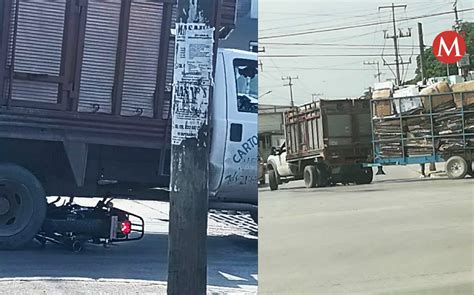 Cami N Con Reciclaje Choca Contra Motociclista En Avenida De Tampico