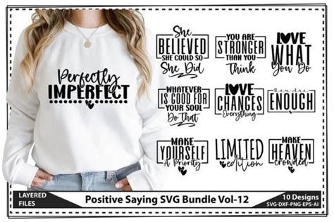 Positive Saying Svg Bundle Vol 12 Graphic By Craft Store · Creative Fabrica