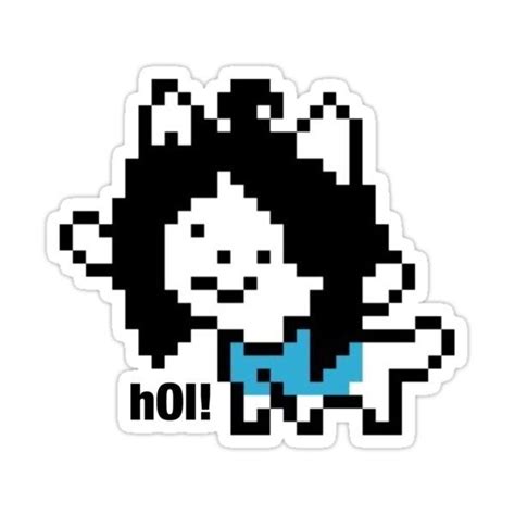 Hoi Undertale Temmie Items Sticker