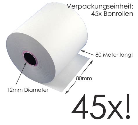 45x THERMOROLLEN 80 Mm X 80 M X12 Mm BONROLLEN 80 80 12 THERMO ROLLEN