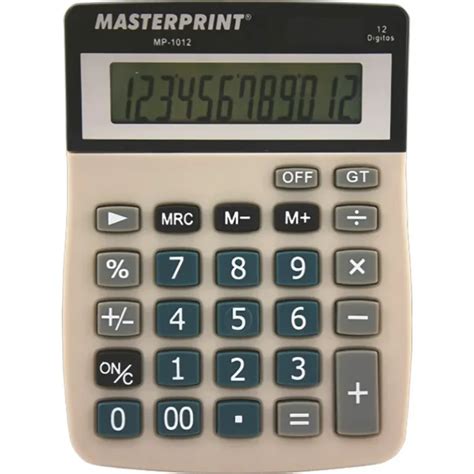 Calculadora Eletrônica 12 Dígitos MP1087 Masterprint Lupel