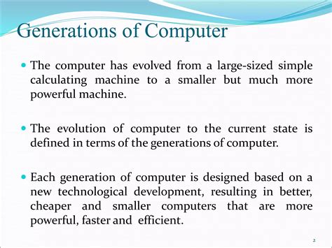 The Five Generations of Computers | PPT