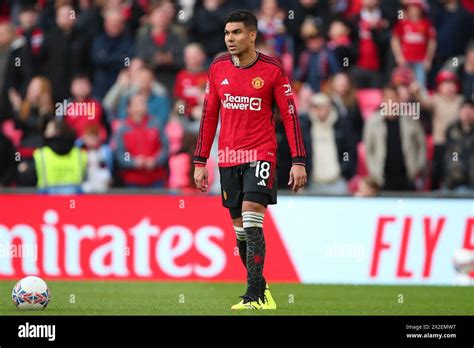 Casemiro Of Manchester United Coventry City V Manchester United The Emirates Fa Cup Semi