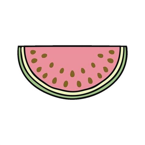 hand drawn quirky cartoon watermelon design art drawing  stock