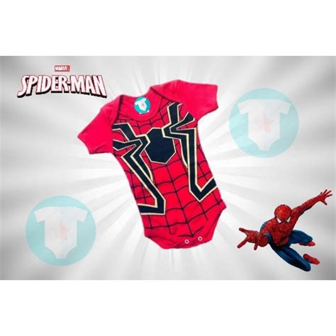 Body Bebê Temático Homem Aranha Spider man Mesversário Shopee Brasil