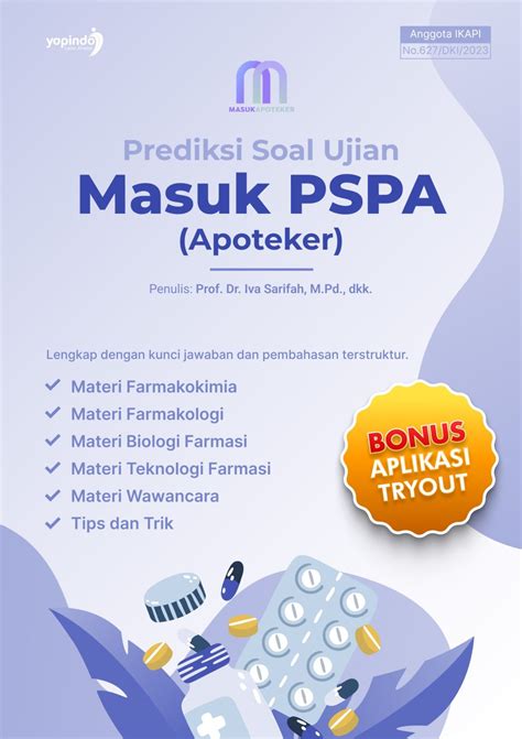 Prediksi Soal Ujian Masuk Pspa Apoteker Yapindo