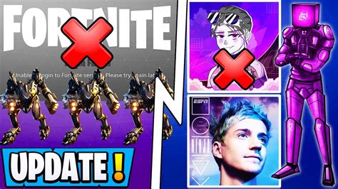 NEW Fortnite Update Servers Down Faze Sway In Trouble Cube Skin