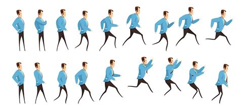 Running And Jumping Man Animation 483065 Vector Art at Vecteezy