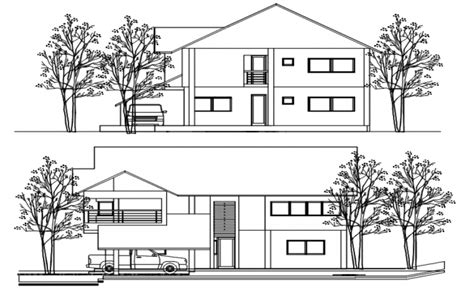 Elevation Drawing Of House Design In Autocad Open House Plans Best