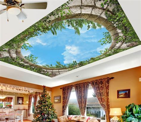 3D Sky Dream CA162 Ceiling Wallpaper Removable Self Adhesive Etsy