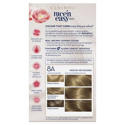 Buy Clairol Nice N Easy Repair Permanent Hair Colour A Medium Ash Blonde Online At EPharmacy