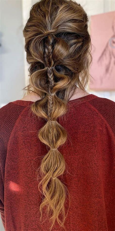 30 Cute Bubble Braid Hairstyles : Textured Bubble Braid I Take You ...