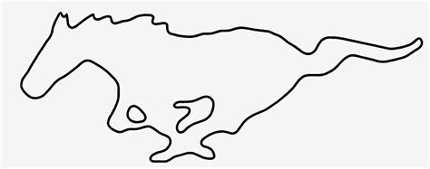 Mustang Symbol Outline - ClipArt Best