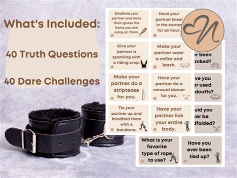 80 Truth Or Dare Challenges BDSM Edition Sex Foreplay Game Perfect