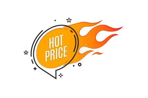 Flat Linear Promotion Fire Banner Price Tag Hot Sale Offer P Stock