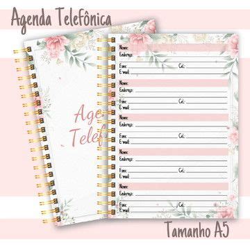 Miolo Agenda Telefônica Para Imprimir Elo7 Produtos Especiais