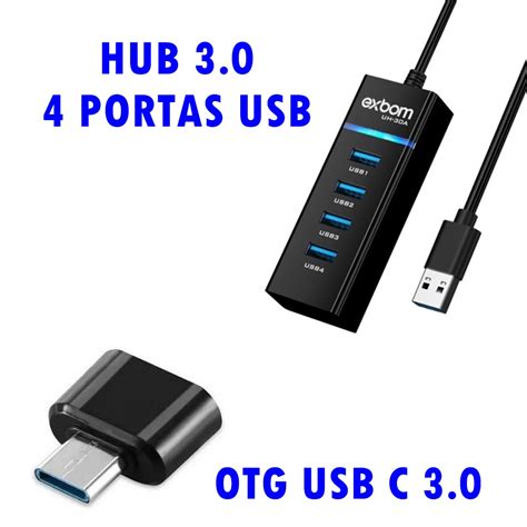 Mobilador Hub Portas Usb Adaptador De Teclado E Mouse Para