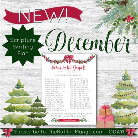 December Scripture Writing Plan: Jesus in the Gospels