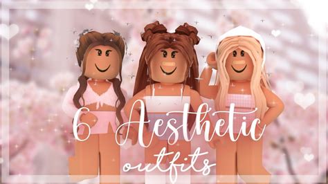 6 Cute Aesthetic Roblox Outfits Rxselliaa Youtube