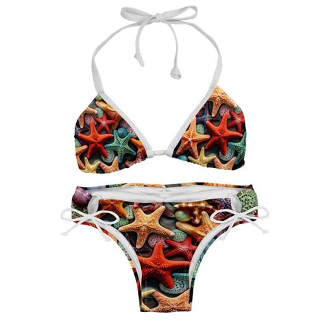 Starfish Swim Wear Bikini Set With Detachable Sponge Adjustable Strap