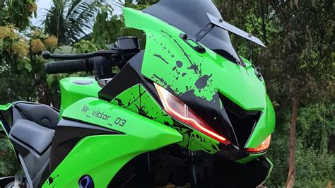 Ninja Green Full Wrap Yamaha R15 V3 Stickers Modified Youtube