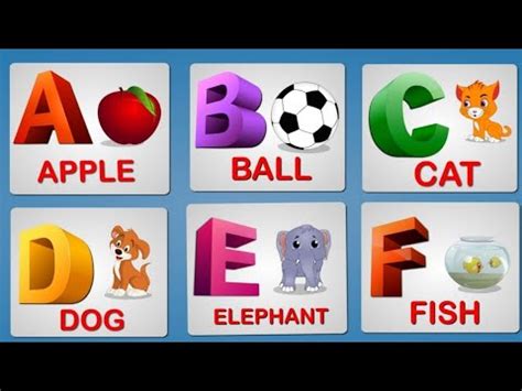 Abcd A For Apple B For Ball C For Cat Abc Phonics Song With Image