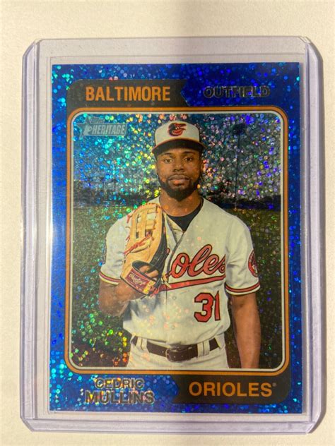 Cedric Mullins Topps Heritage Blue Sparkle Parallel Mega Box