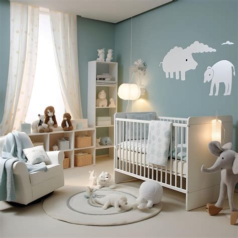 Premium AI Image | New born baby boy room decoration ideas