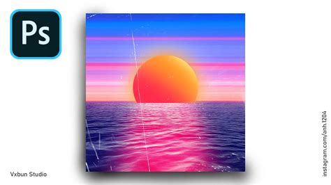 How To Create Edgy Sunset Cover Art Design Học Làm Photoshop Vxbun Youtube