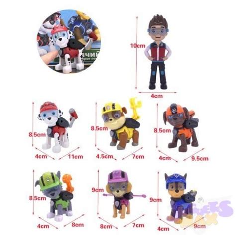 Patrulla Canina 7x1 Pack Todos Personajes Paw Patrol Articulados