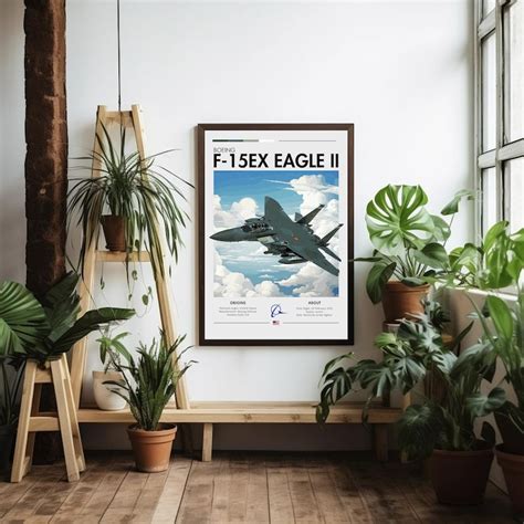 Boeing F 15ex Eagle Ii Poster Multirole Strike Fighter Aviation Art Fighter Jet Print Plane