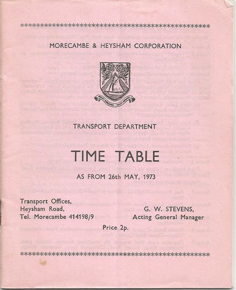 Morecambe Heysham Corporation Timetable May Flickr