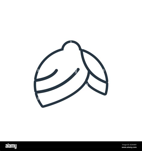 Turban Outline Vector Icon Thin Line Black Turban Icon Flat Vector