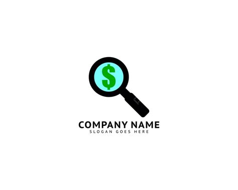 Magnifying Glass With Dollar Logo Template Design Wealth Dollar Simple