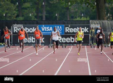 Tyson Gay USA Winner Competing In The Meters At The Reebok Grand Prix Meters At
