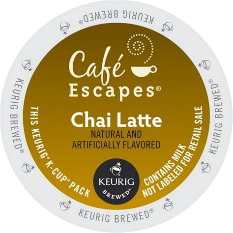 Café Escapes Chai Latte, Pods for K-Cups Keurig, 48 Count - Walmart.com